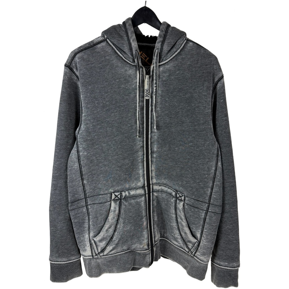 Vintage Y2K Helix Sherpa Lined Faded Grunge Style Full Zip Hoodie Size M